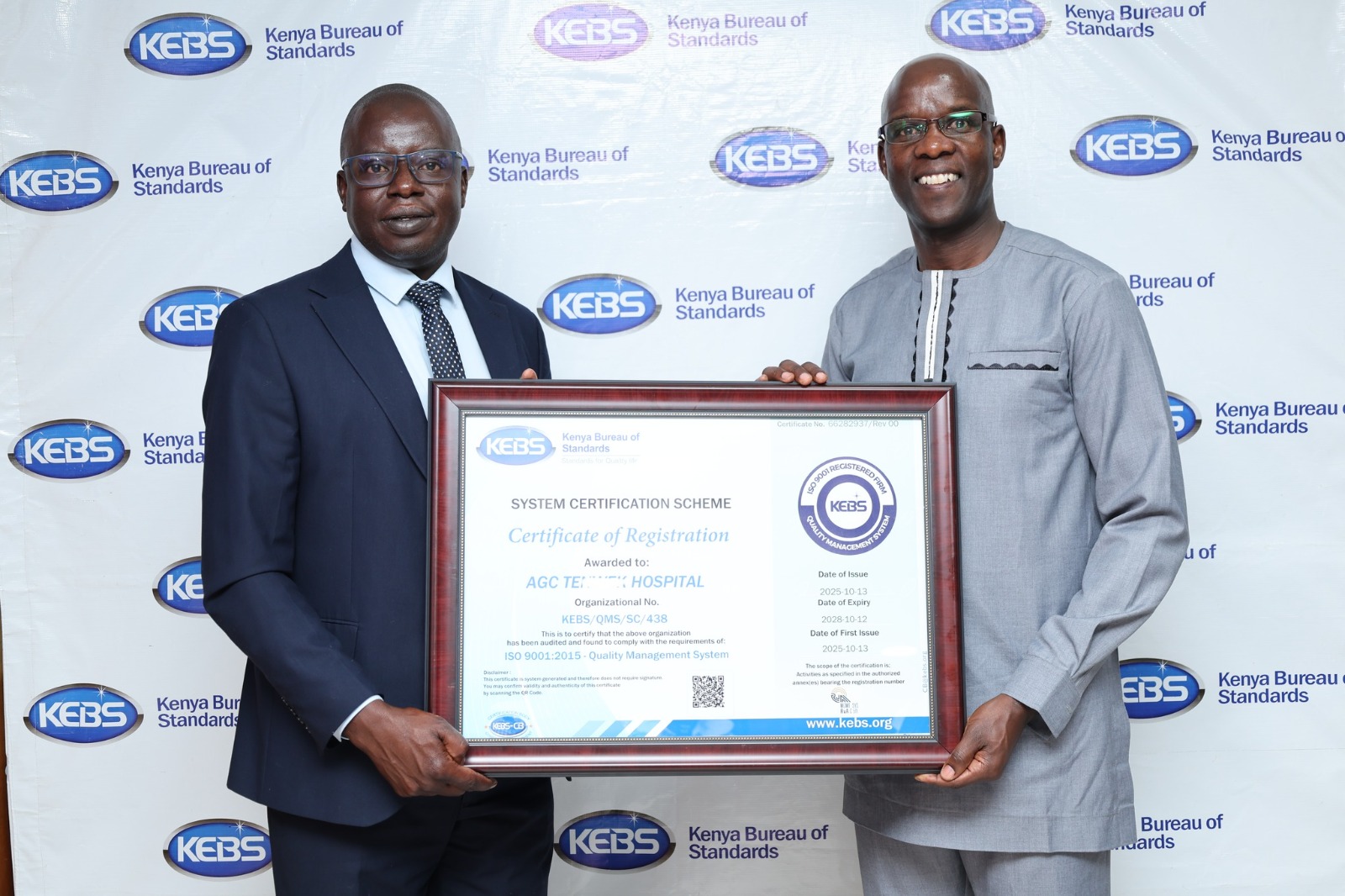 Tenwek Hospital Earns ISO 9001:2015 Certification!